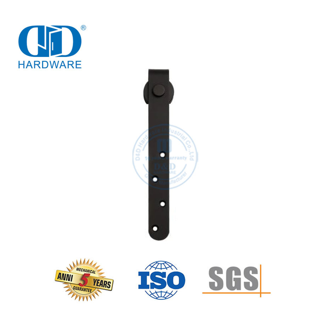 Herrajes de construcción de acero inoxidable, herrajes para puertas de madera de granero corredizas negras para gabinete y soporte de TV-DDBD031
