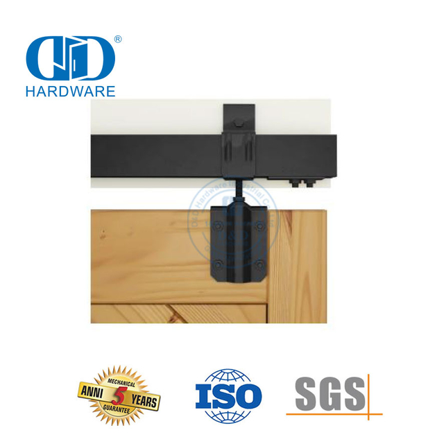 Herrajes para puertas de granero exteriores de casa con puertas corredizas de alta resistencia de diseño minimalista de acero inoxidable-DDBD036