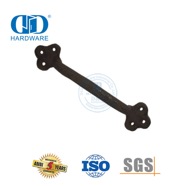 Tirador de puerta de granero de acero inoxidable, tirador de acero negro para puerta corredera de madera, tirador de gabinete, manija de puerta de doble cara-DDBD113