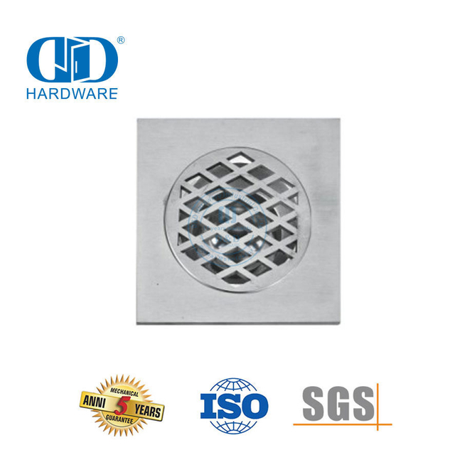 Accesorios de baño cromados de acero inoxidable Drenaje de piso comercial para apartamentos de hotel-DDFD0013