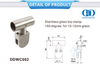 Conector de bisagra de ducha de acero inoxidable Conector de esquina de pared de vidrio Ajuste de parche Abrazadera superior de vidrio-DDWC002
