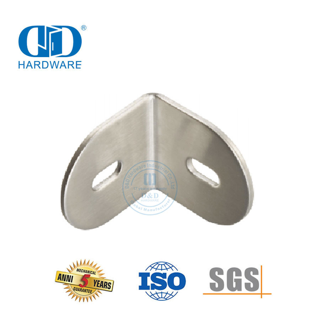 Accesorios de baño de acero inoxidable Conector de bisagra de ducha Conector de montaje de clip de esquina de pared de vidrio-DDWC001