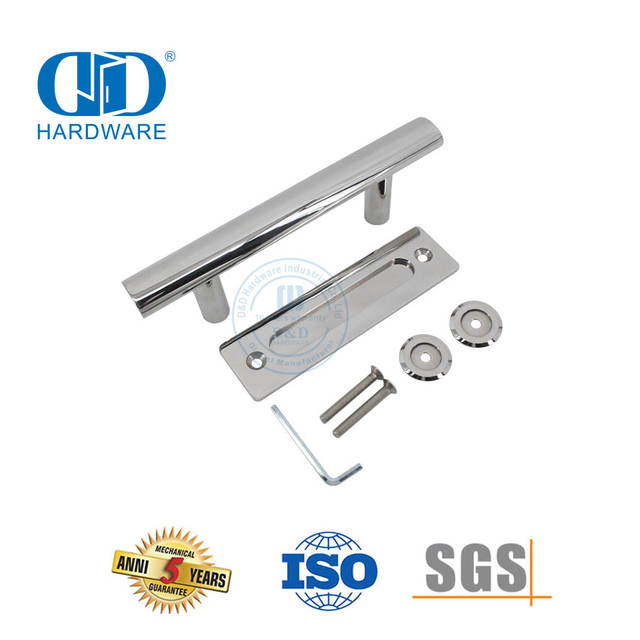 Accesorios para puertas de armario con acabado Pss de acero inoxidable, tirador de granero, tirador tubular, DDBD101 PSS