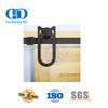 Herrajes para puertas corredizas de Granero de doble puerta de acero inoxidable para accesorios de puertas interiores Hardware-DDBD015 de acero para garaje
