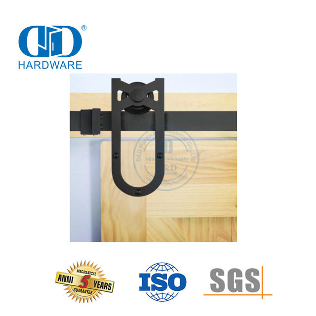 Herrajes para puertas corredizas de Granero de doble puerta de acero inoxidable para accesorios de puertas interiores Hardware-DDBD015 de acero para garaje