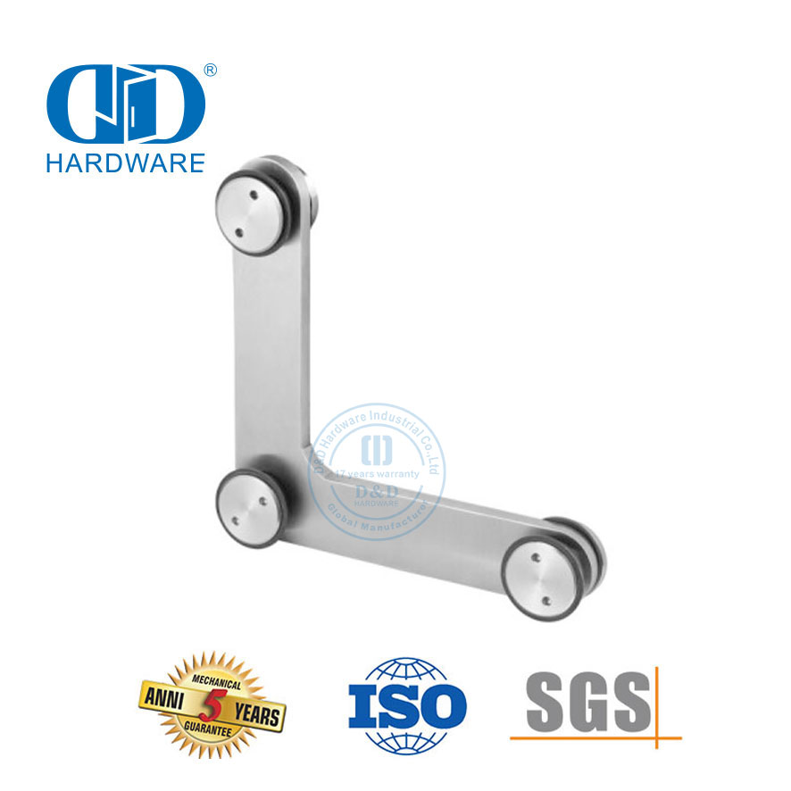Panel lateral de acero inoxidable sobre panel Pivote Hardware de vidrio Pivote de puerta de vidrio-DDGP014