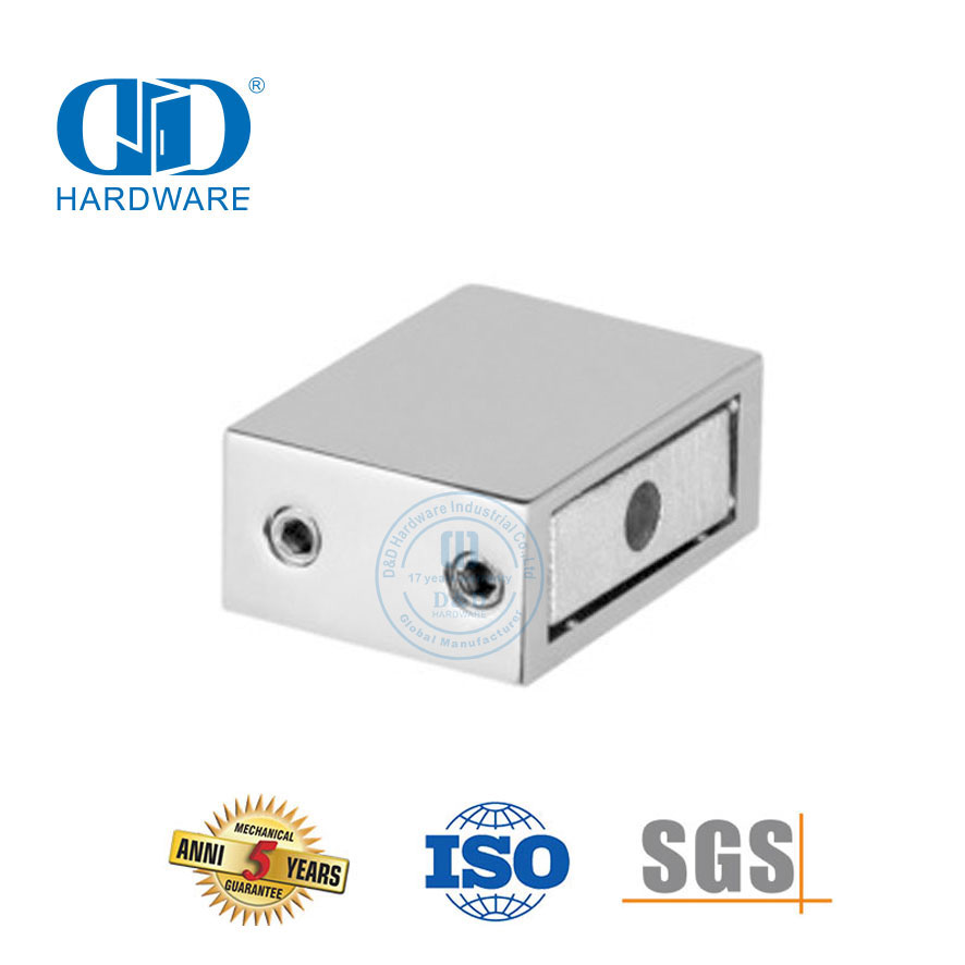 Accesorio de puerta de vidrio de baño de acero inoxidable Cabinas de ducha comerciales Conector de puerta de vidrio-DDSC018