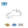 Conector de puerta de tubo de clip de soporte de tubo de vidrio de fábrica de acero inoxidable Conector de panel de vidrio-DDSC034