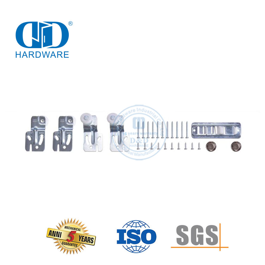Herrajes para puertas de granero de derivación oculta de una sola vía corredera de alta resistencia para el hogar de acero inoxidable Hardware-DDBD067 de garaje