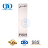 Placa de empuje de alta calidad SUS304/316, accesorios para puerta, placa de señal, puerta de lavabo de Metal para apartamento, Plate-DDSP012 de firma