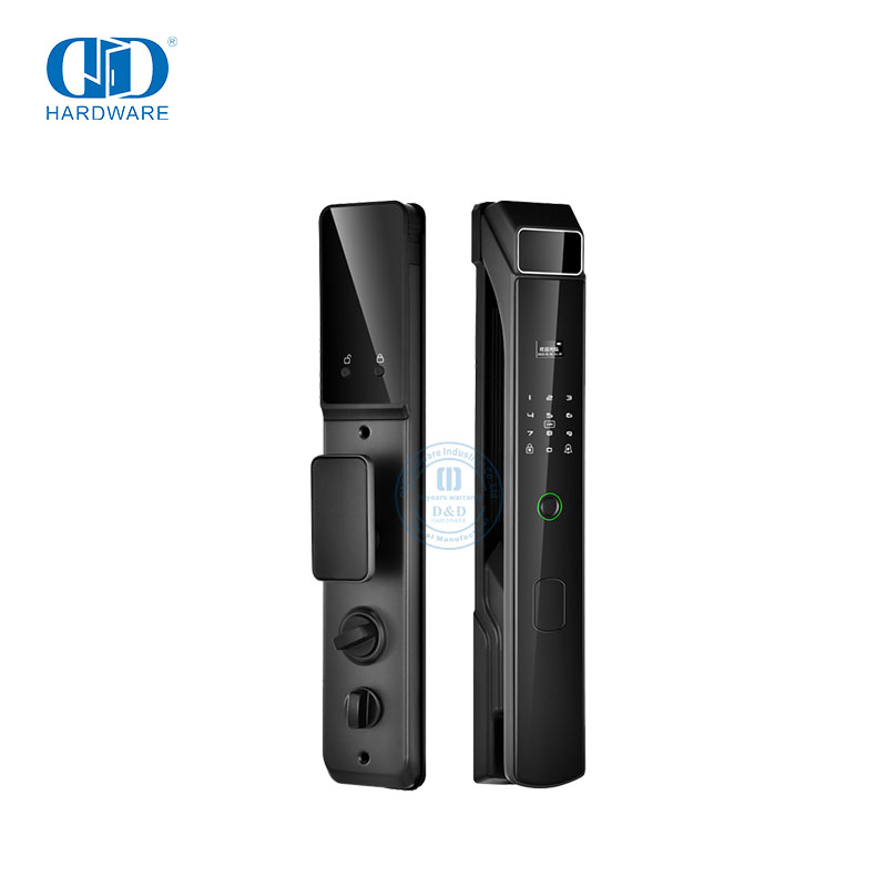 Tarjeta digital Seguridad Caja fuerte Electrónica Control remoto de huellas dactilares Cerradura de puerta inteligente con cámara y Audio-DDEL023