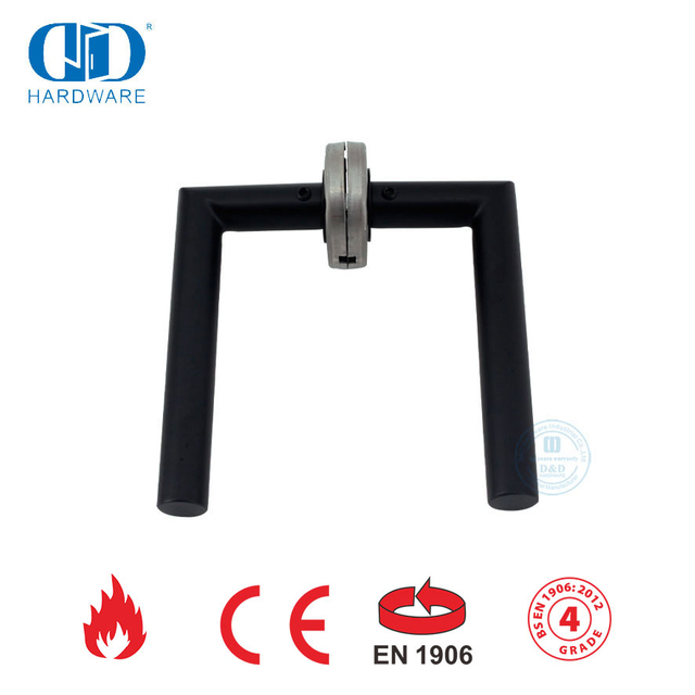 Accesorios para cerradura de puerta de embutir EN 1906 Manija de puerta de entrada negra mate-DDTH003-MB
