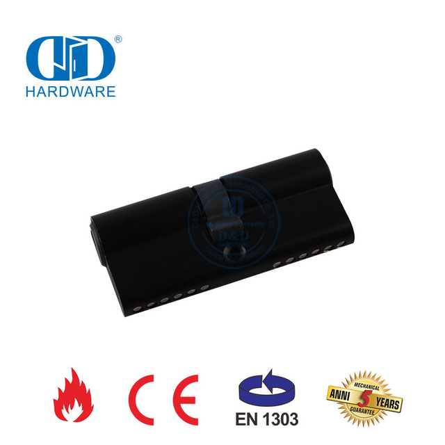 Certificación EN 1303 Cilindro doble negro para edificios comerciales-DDLC003-70mm-MB