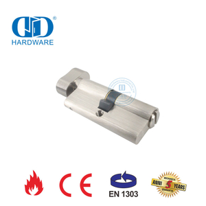 BS EN1303 Cilindro de giro de pulgar de estilo moderno de latón macizo para puerta de dormitorio-DDLC024-70mm-SN