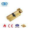 Cilindro de cerradura de embutir para baño de latón satinado con certificación EN 1303-DDLC007-70mm-SB
