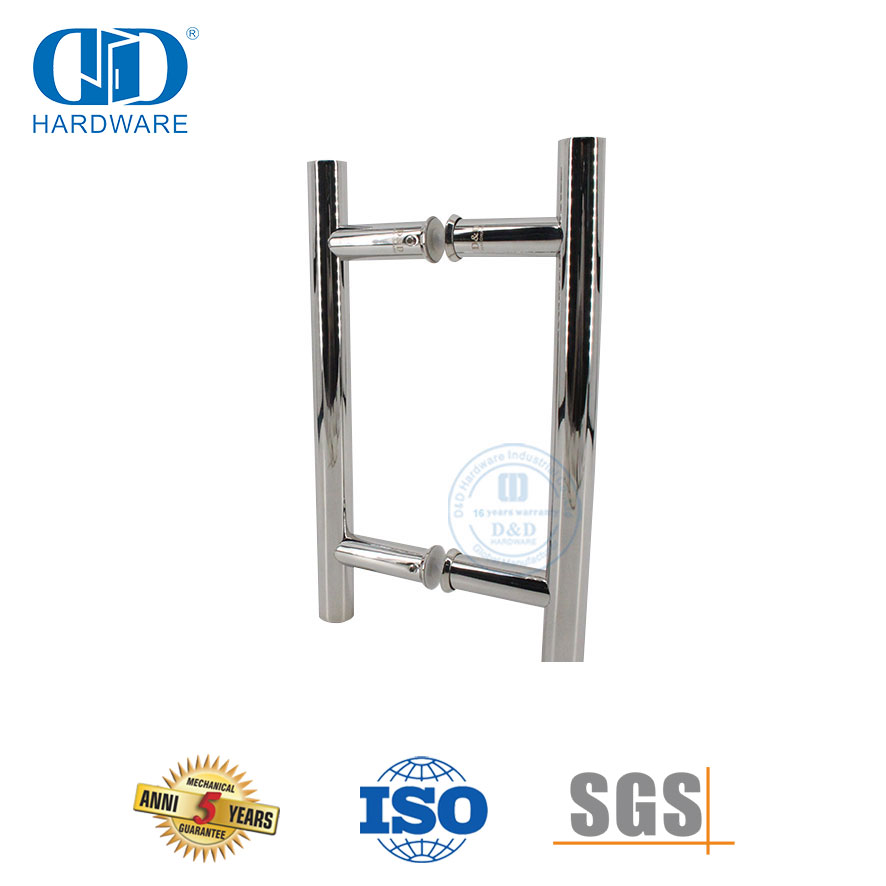 SUS304 H Forma Redonda Sin Marco Puerta de Vidrio Hardware Escalera Montaje Tirador-DDPH001-A Φ22-PSS