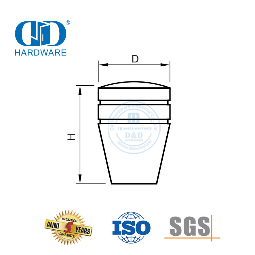 Perilla para muebles de cajón de gabinete de acero inoxidable satinado de alta calidad de diseño moderno-DDFH055