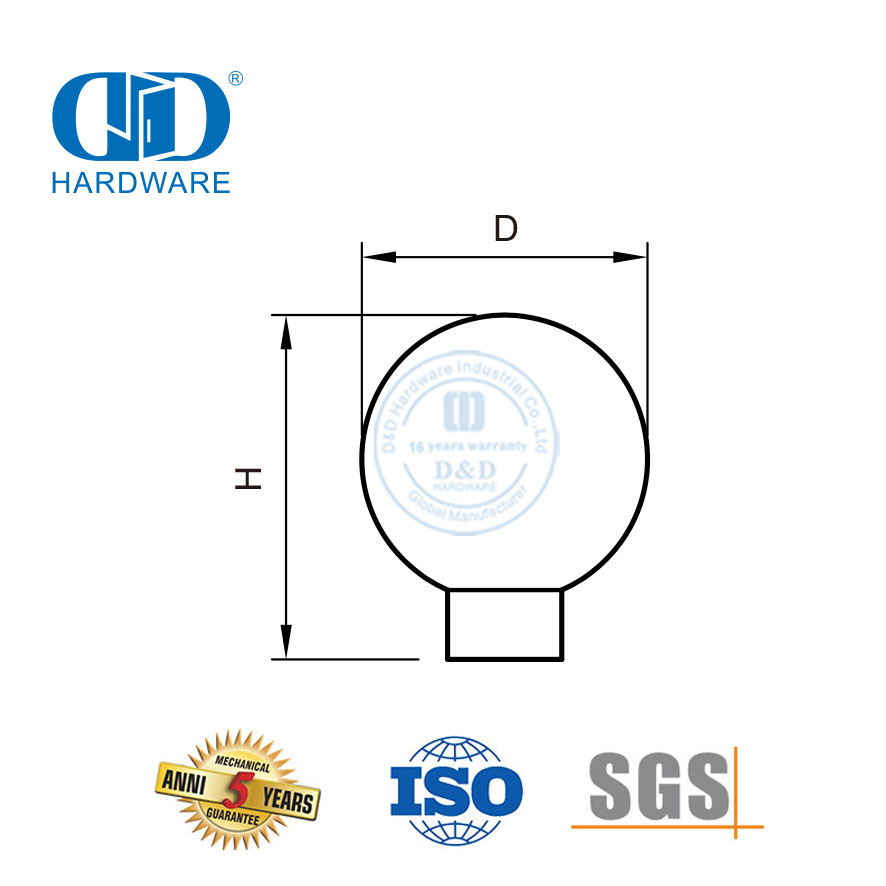 Material personalizado y forma muebles modernos cajón Mini gabinete de acero inoxidable tirador de cocina Knob-DDFH053