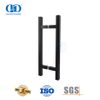 Tirador de acero inoxidable con acabado en negro mate para puerta de vidrio residencial-DDPH016-D-MB
