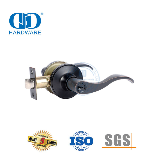 Excelente cerrajería, cilindro de servicio estándar, tipo Tubular, fácil instalación, perilla bloqueable, cerradura para puerta de entrada-DDLK024