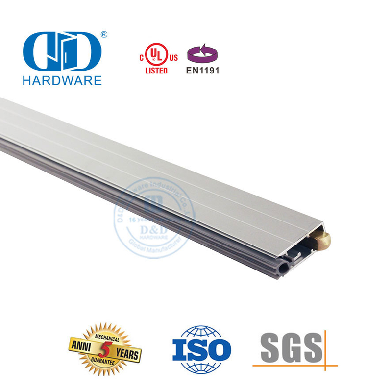 Sello inferior de puerta corrediza de aluminio anodizado a prueba de sonido para trabajo mediano, burlete, sello inferior-DDBS001