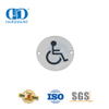 Placa de señalización de tipo cuadrado Placa de señalización de desactivación de acero inoxidable Placa de señalización de baño para discapacitados-DDSP001-Disabled