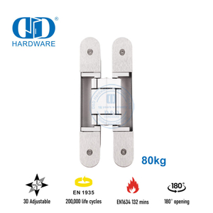Bisagra oculta EN1935 para puerta resistente al fuego para hotel de 5 estrellas-DDCH008-G80