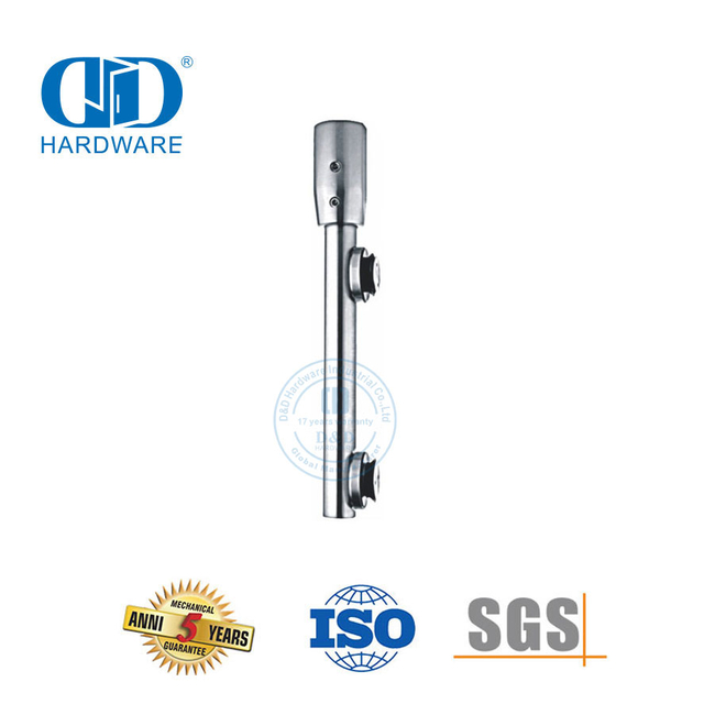 Accesorios para puertas de vidrio de acero inoxidable, poste pivotante con herrajes para vidrio de fijación de un solo punto-DDGP003