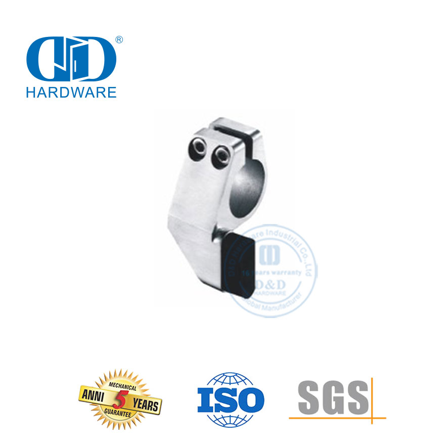 Accesorios de vidrio de acero inoxidable Puerta corrediza de vidrio Conectores de puerta de vidrio integrados para baño-DDGS001