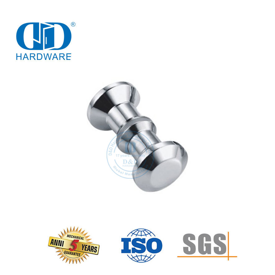 Accesorios de muebles de aluminio Manija de puerta de baño Accesorios de hardware Perilla de puerta de mampara de ducha-DDSK002