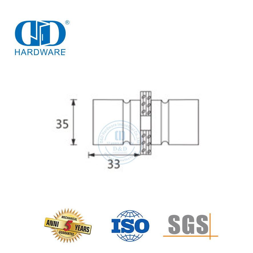 Manija de puerta de aluminio personalizada, perilla de cerradura, perilla de ducha, perilla de puerta de vidrio-DDSK009