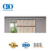Herrajes para puertas de Granero biplegables de acero inoxidable, herrajes para puertas de Granero corredizas dobles, kit de rieles para puertas resistentes-DDBD038