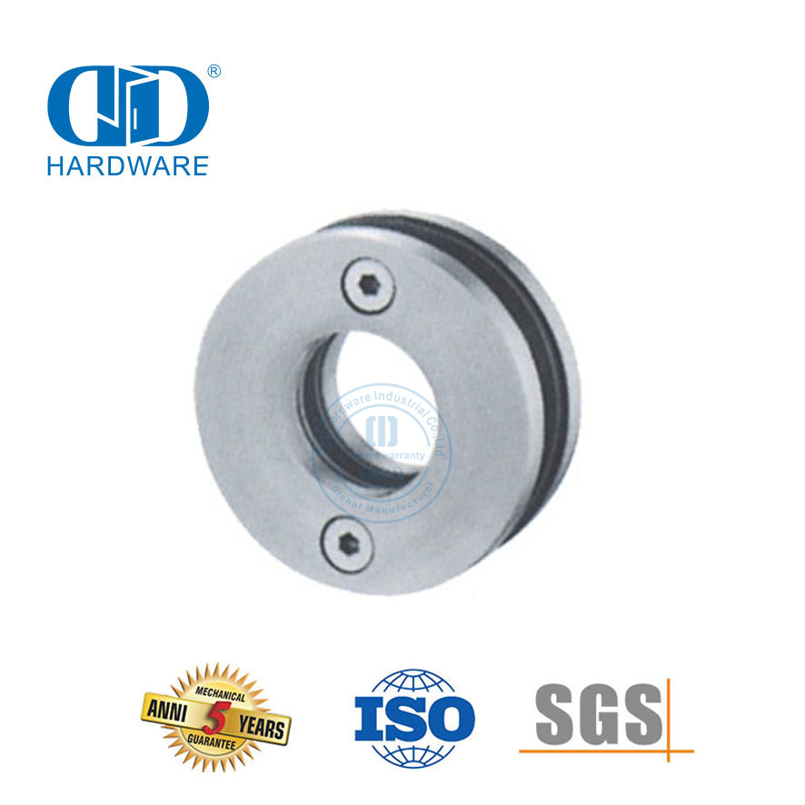 Accesorios para muebles de acero inoxidable de tipo redondo, manija ahuecada para puerta corrediza de vidrio-DDSK018