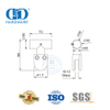 Conector de bisagra de ducha de acero inoxidable Conector de esquina de pared de vidrio Ajuste de parche Abrazadera superior de vidrio-DDWC002