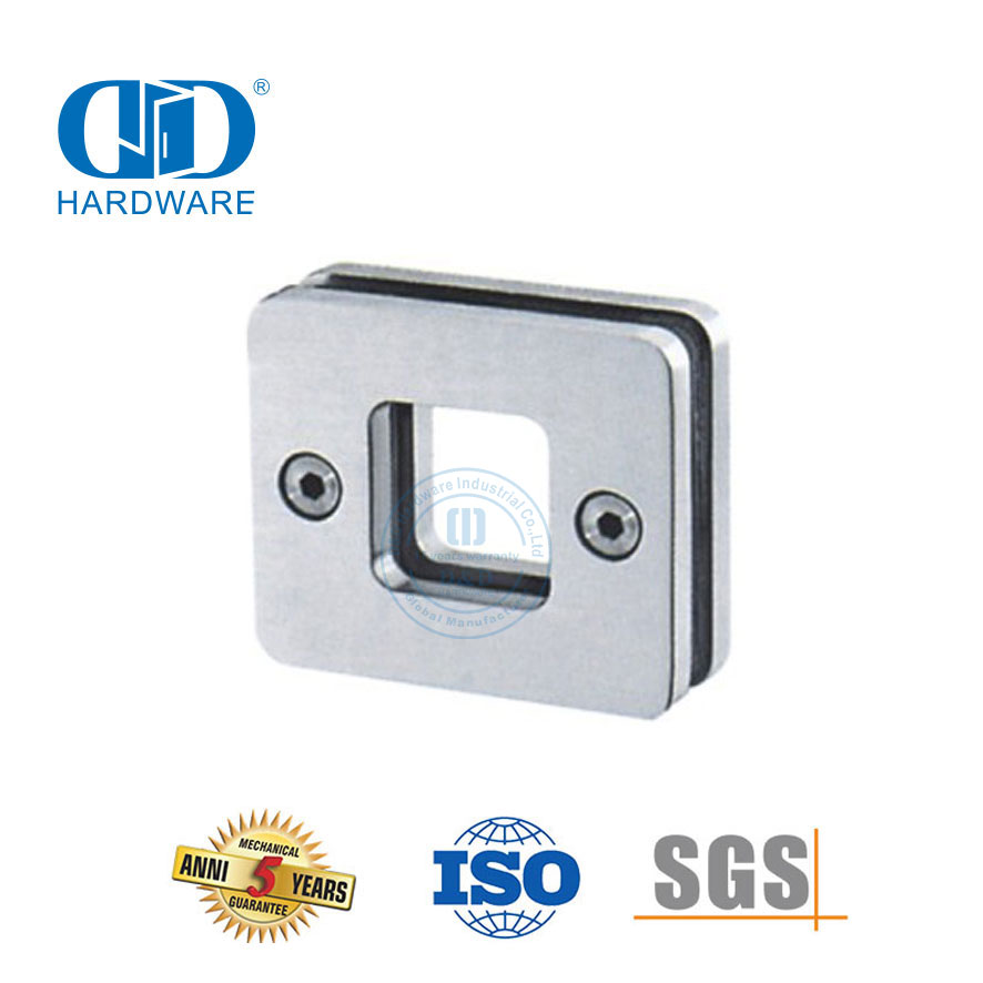 Cerradura de puerta corrediza de vidrio de acero inoxidable Perilla de baño Puerta corrediza de vidrio cuadrada Manija ahuecada-DDSK019