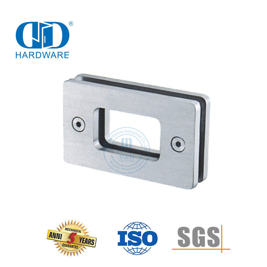 Herrajes para puertas corredizas de vidrio de acero inoxidable Puerta corrediza de vidrio Manija ahuecada tipo cuadrado-DDSK020