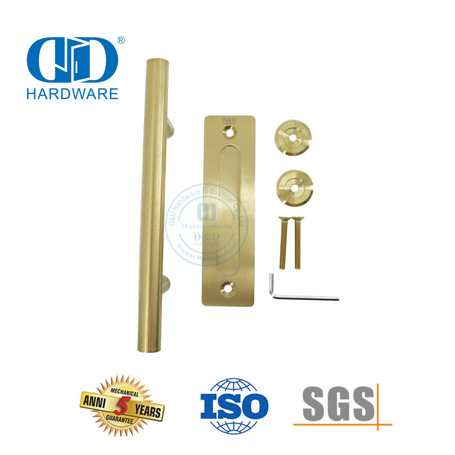 Herrajes de granero de acero inoxidable Manija empotrada Manija de puerta de embutir Manija de puerta corredera-DDBD102 SSS