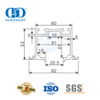 Herrajes para puertas corredizas de acero inoxidable, herrajes para puertas de riel, accesorios de baño para cuarto de ducha-DDGS150