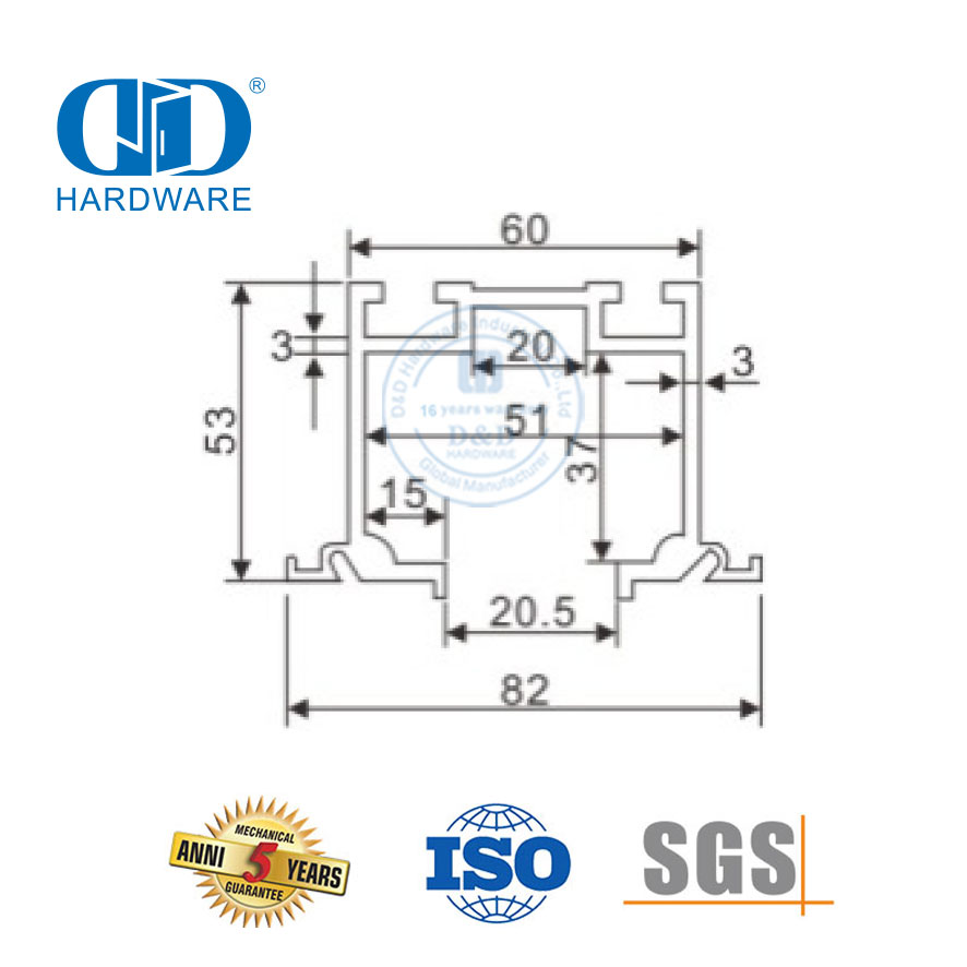 Herrajes para puertas corredizas de acero inoxidable, herrajes para puertas de riel, accesorios de baño para cuarto de ducha-DDGS150