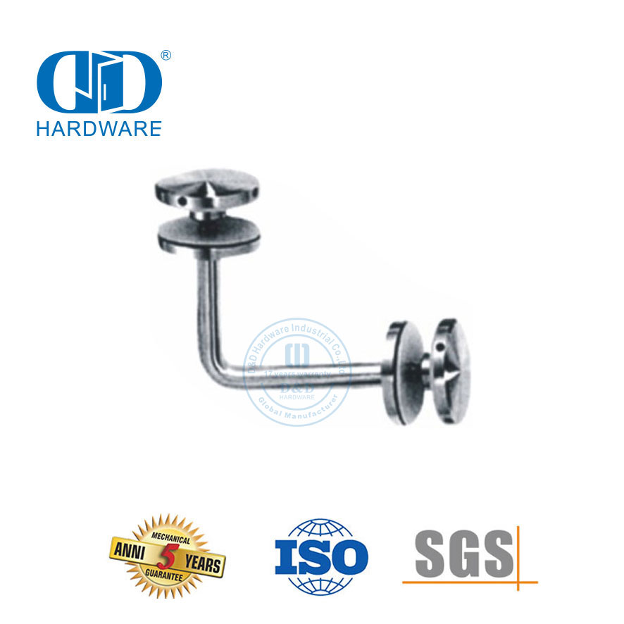 Fabricante de accesorios para puertas de acero inoxidable, barandilla de barandilla de escalera de vidrio, soporte de barandilla-DDHB001