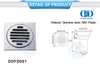 Drenaje de ducha lineal tipo cuadrado de plástico de acero inoxidable, accesorios de baño, drenaje de piso para baño-DDFD001