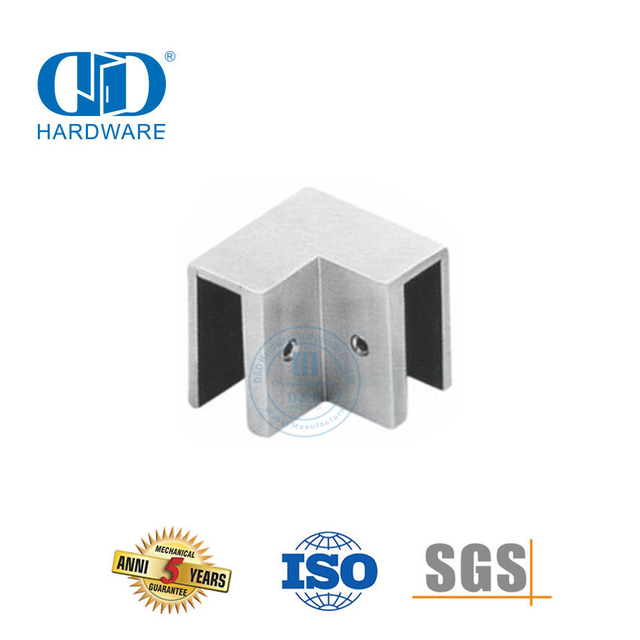 Conector de soporte de panel de vidrio de acero inoxidable Conector de tubo Conector de soporte de vidrio para soporte de tubería-DDSC020