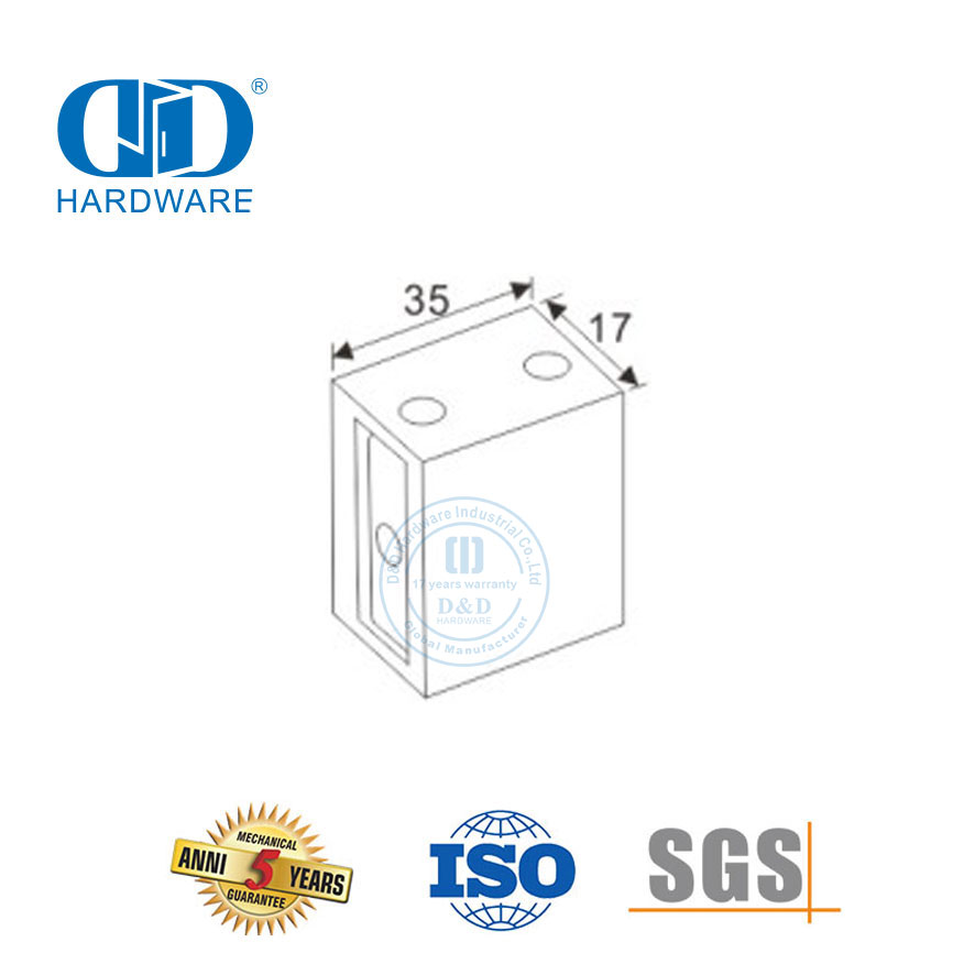 Accesorio de puerta de vidrio de baño de acero inoxidable Cabinas de ducha comerciales Conector de puerta de vidrio-DDSC018