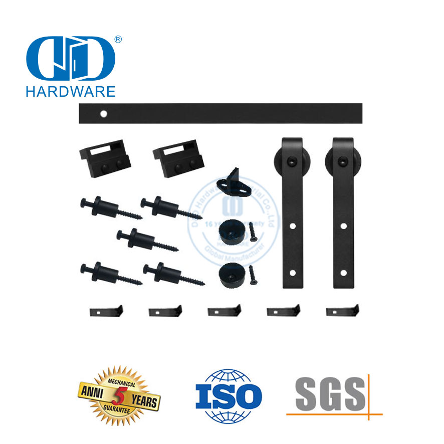 Herrajes para puertas de madera de granero de acero inoxidable Herrajes para muebles Accesorio para herrajes para puertas-DDBD016