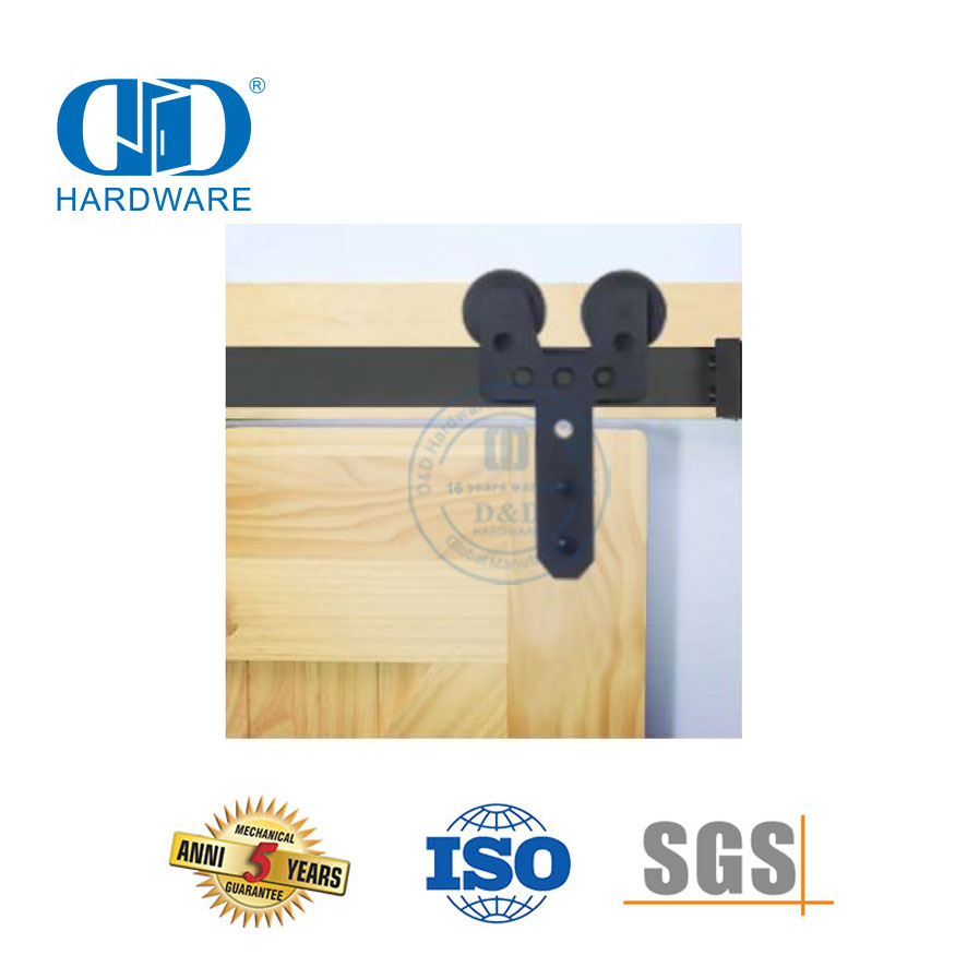 Kit de herrajes para puertas de granero, de acero inoxidable, fácil de instalar, corredera, de madera, con riel, para riel, Hardware para puertas de granero-DDBD008