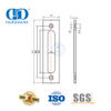 Herrajes para puertas corredizas de granero de acero inoxidable, herrajes para puertas, juego de rieles, herrajes de acero para garaje-DDBD003