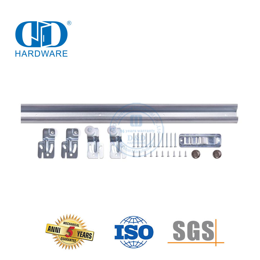 Herrajes para puertas de granero de derivación oculta de una sola vía corredera de alta resistencia para el hogar de acero inoxidable Hardware-DDBD067 de garaje