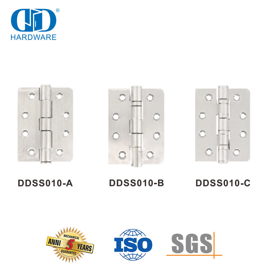 Bisagra de puerta de esquina redonda y cuadrada de acero inoxidable-DDSS010