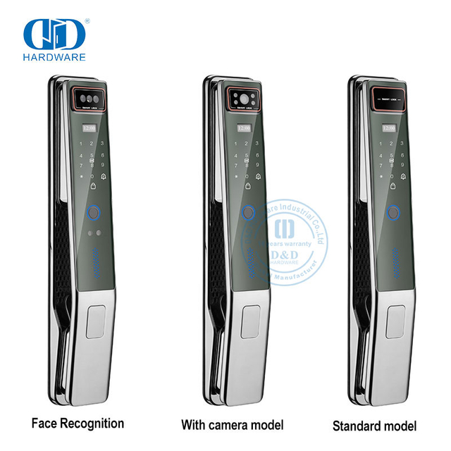Cerradura de puerta inteligente con alarma de tarjeta IC electrónica Digital contraseña de huella dactilar de seguridad de apertura rápida-DDEL015