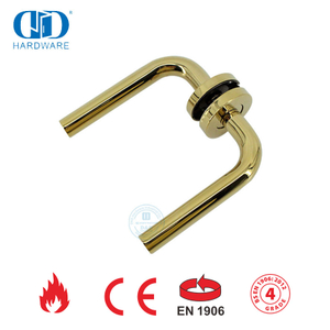 Espejo de latón pulido dorado EN 1906 Tirador de puerta tipo tubular-DDTH002-PB